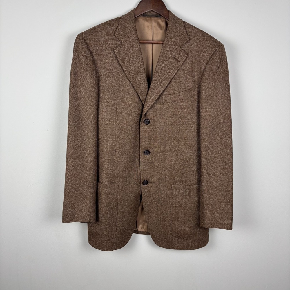 Loro Piana X Del Mare 1911 Sport Coat Mens 50R Brown Zelander Merino Wool Italy